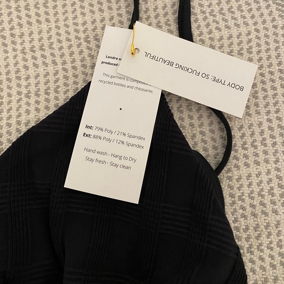 LONDRE The Triangle Top Black Plaid - Picture 4 of 5